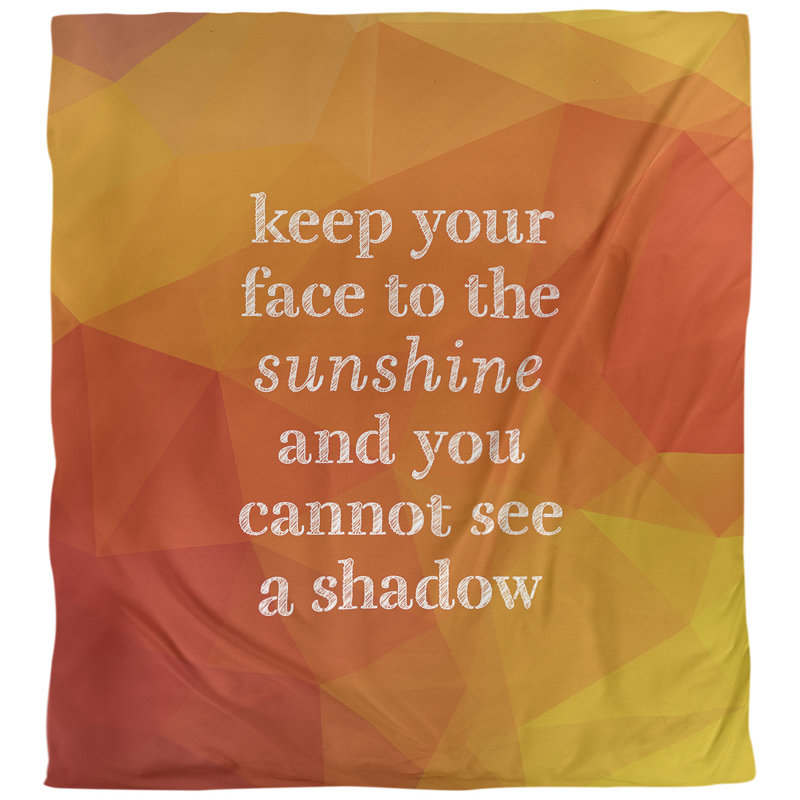 Housse de couette simple Optimism Inspirational Quote, Ambre, Housse de couette pour grand lit