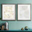 «Soft Abstraction II», ensemble de 2 reproductions d'art sur toile encadrées