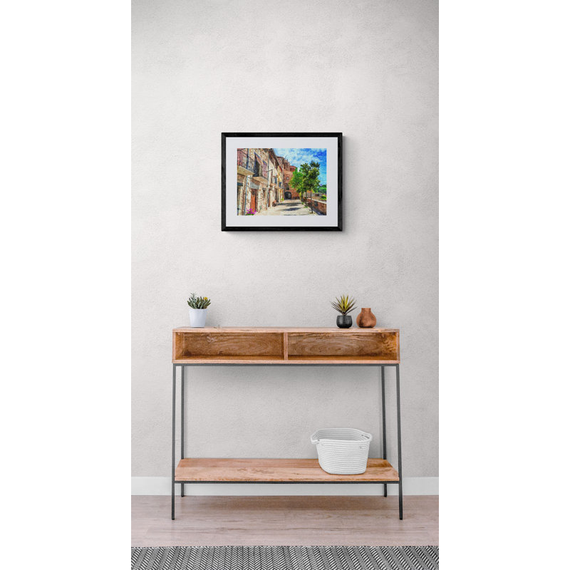 Colorful Village Street Print by Denise Dundon, 25.25" H x 31.25" W 