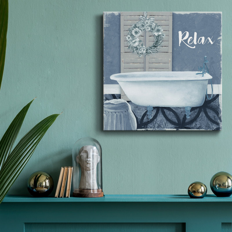 Relax - Toile tendue avec châssis de qualité supérieure, prête à être accrochée, H 16 po x l 16 po x P 1 po