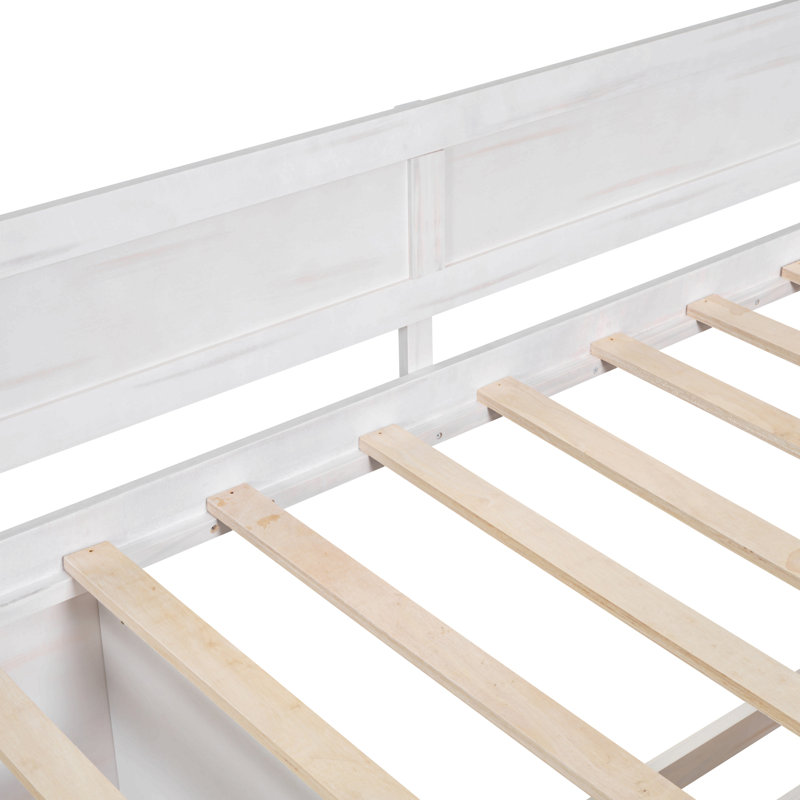 Daybed With Drawers And Shelves, Twin, White