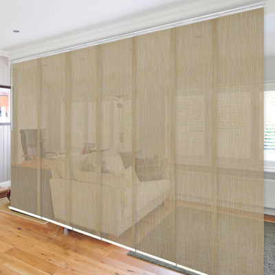 Rail extensible simple 7 panneaux Dappled Sand l 110 po à 153 po, largeur de panneau 23,5 po