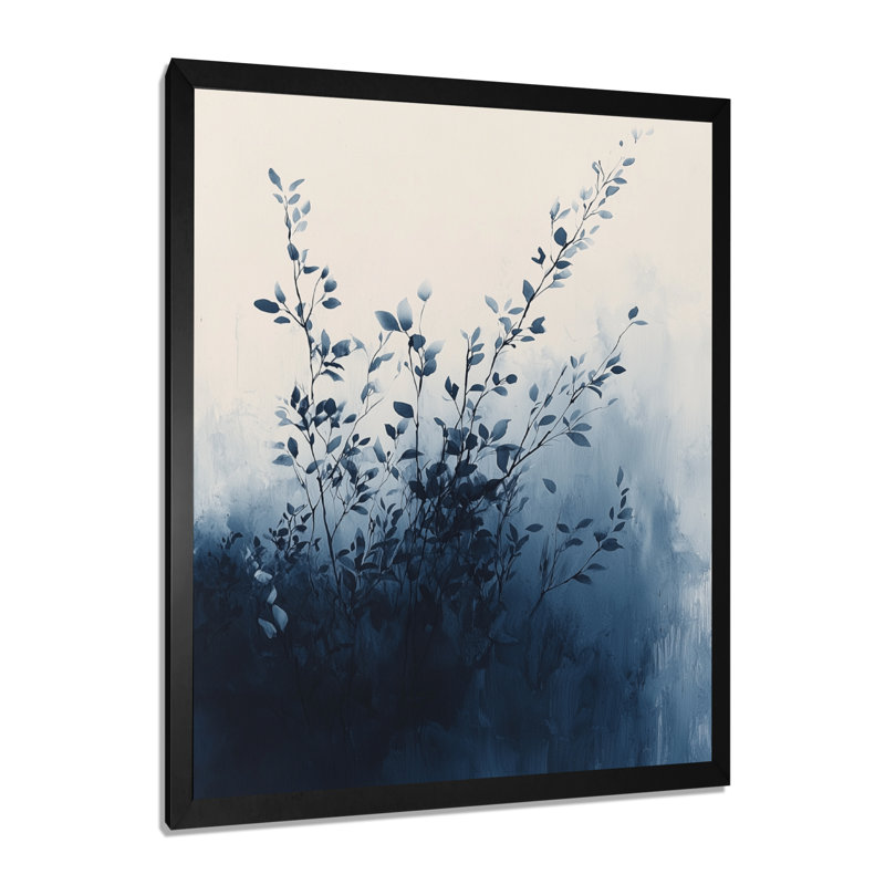 Caravelle - art mural floral, H 32 po x l 16 po, Noir, Reproduction encadrée d'une seule photo