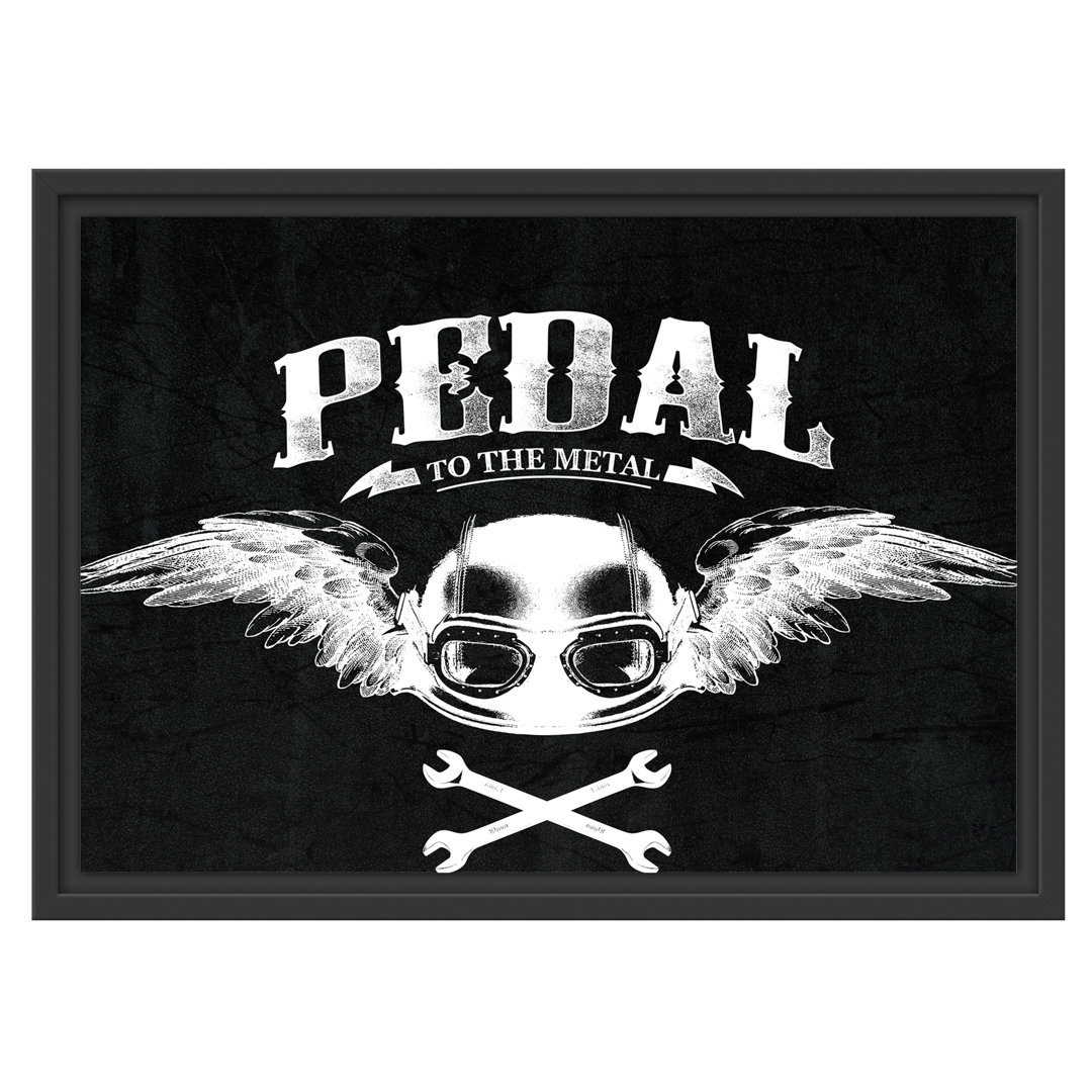 Gerahmtes Wandbild Pedal Black