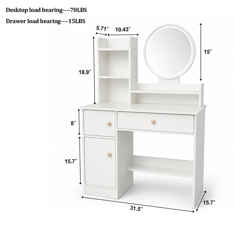 Round LED Vanity Mirror