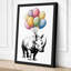 Rhinoceros with Balloons Whimsical - Wrapped Canvas-379821145-379821136