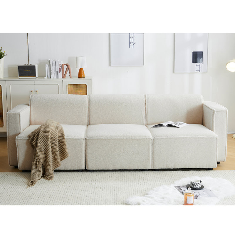 Almaan 3 Seater Sofa, Cream Fabric