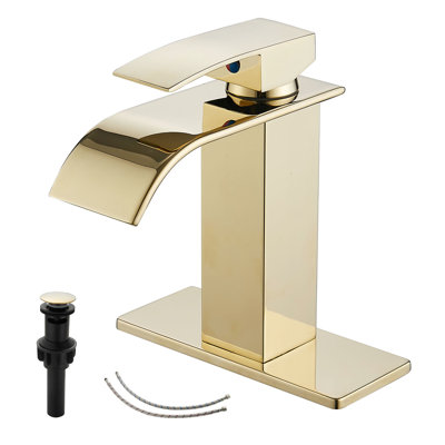 Single-Hole Single-handle Bathroom Faucet with Drain Assembly