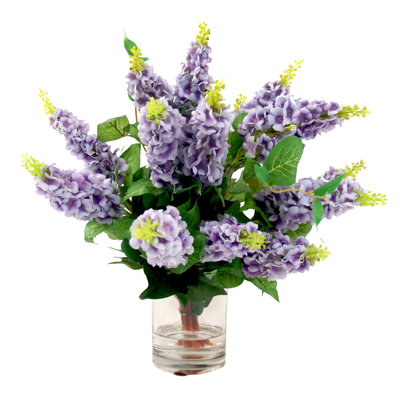 Polysilk Lavender Arrangement in Vase