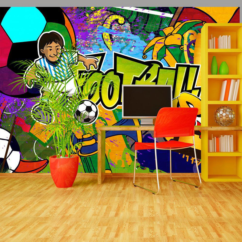 Murale coupe de football Friedmar, L 82 po x l 118 po