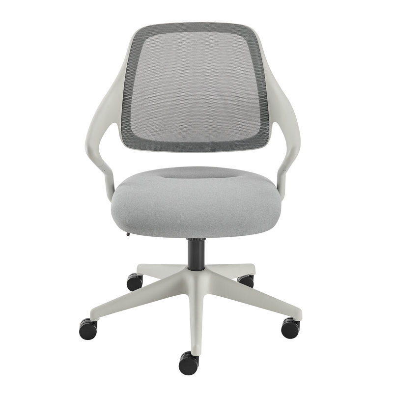 Chaise de bureau bleue Kurva, Gris / Blanc