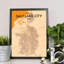 « Salt Lake City Map », impression d’art graphique rétro-31735291