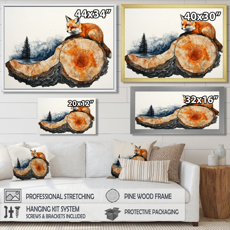 Getta - Animals Canvas Art Print, Reproduction encadrée d'une seule photo sans pass, H 12 po x l 20 po, Blanc