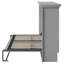Lit escamotable simple pliable dans l'armoire, lit gris peu encombrant pour petite chambre à coucher