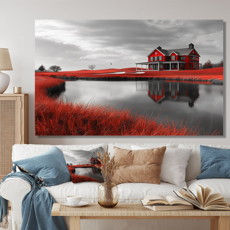 Heatherton - impression d'art mural de grange, Toile tendue, 24" H x 32" W
