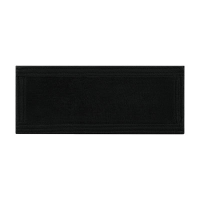Tapis pour salle de bain réversible noir 100% coton 24 x 72 po 3000 g / m²