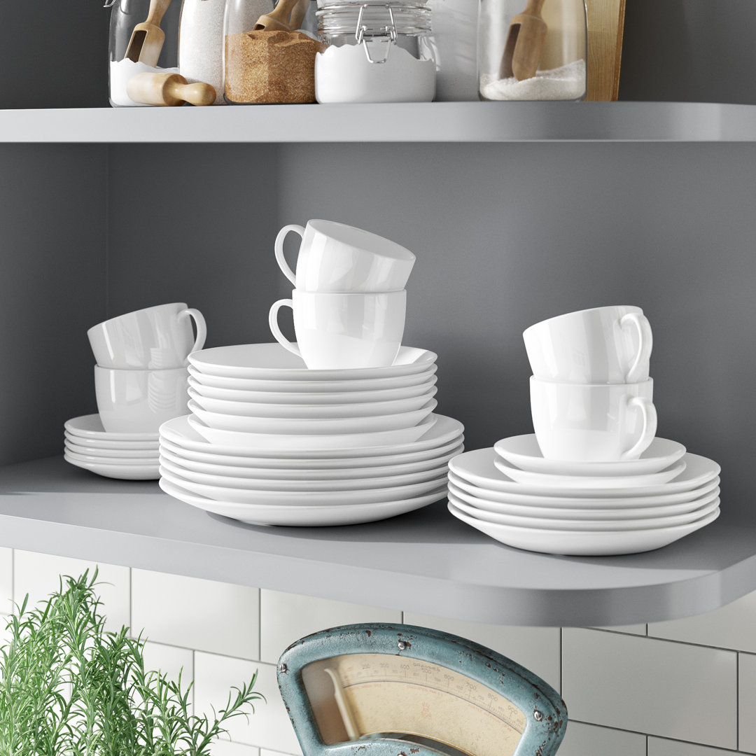 30 Piece Dinnerware Set, Service for 6