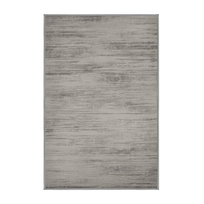 Tapis abstrait gris lavable à la machine