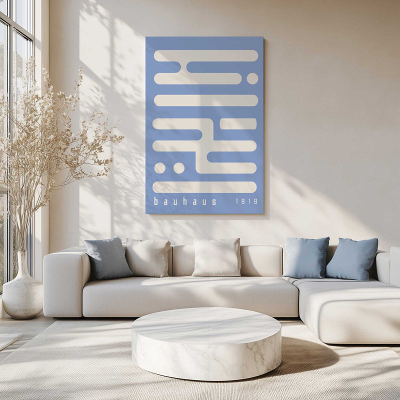 Toile tendue bleu tempête Bauhaus, H 36 po x l 24 po