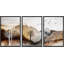 "Mountain Forest", paysage naturel abstrait, images de paysage encadrées sur toile, impression sur toile 3 pièces-70991643-70991644