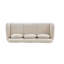 Canapé rembourré moderne à 3 places avec 3 coussins pour chambre à coucher, bureau et appartement, beige, 78 pouces