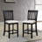 Transitional Dining Chairs Set Of 2 With Slatted Back Design