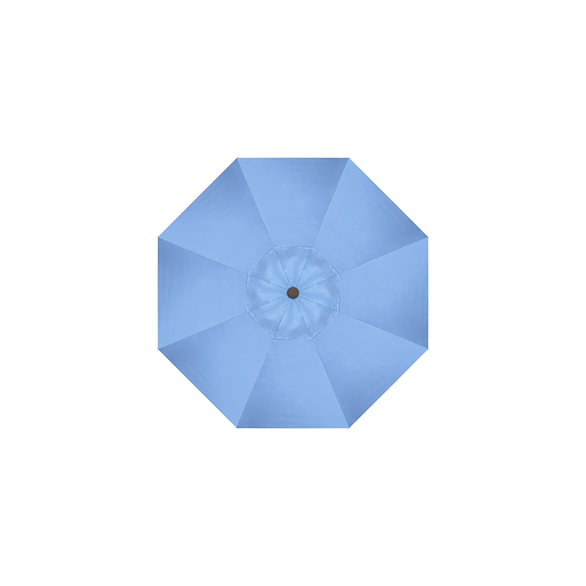 90'' Outdoor Umbrella, Frost Blue Performance, Olefin, Black