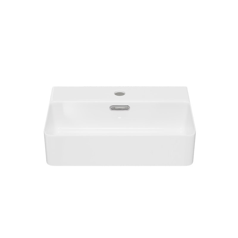 DeerValley 460mm L x 305mm W White Ceramic Rectangular Sink with Overflow
