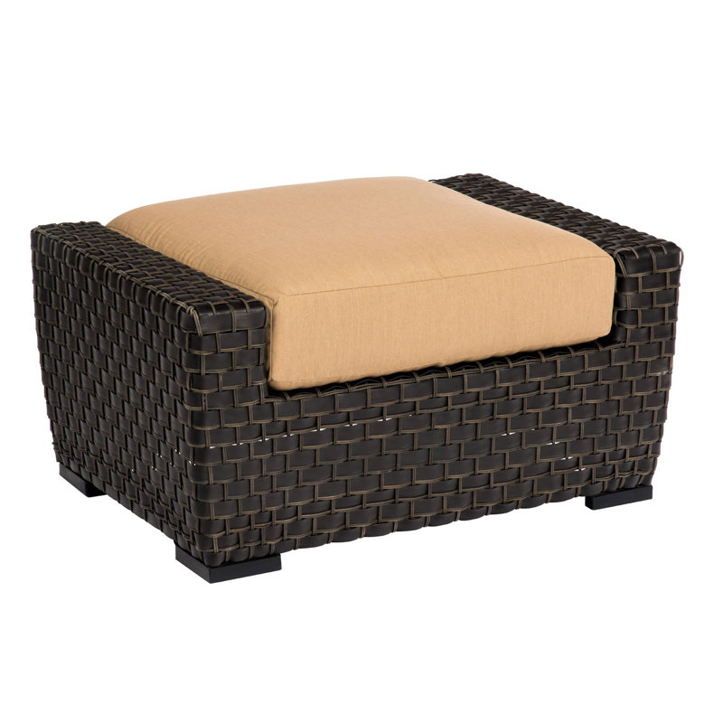 Cooper Outdoor Ottoman, Canvas Navy