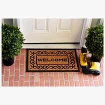 Welcome Extra-Long Front Door Mat Coco Natural 48L x 20W