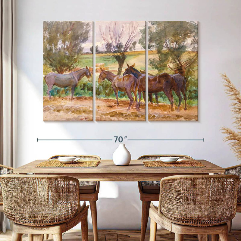 Brampt Mules 1918, 36" H x 57" W
