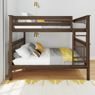 Jerena Full over Full Solid Wood Slat Standard Bunk Bed by Harriet Bee