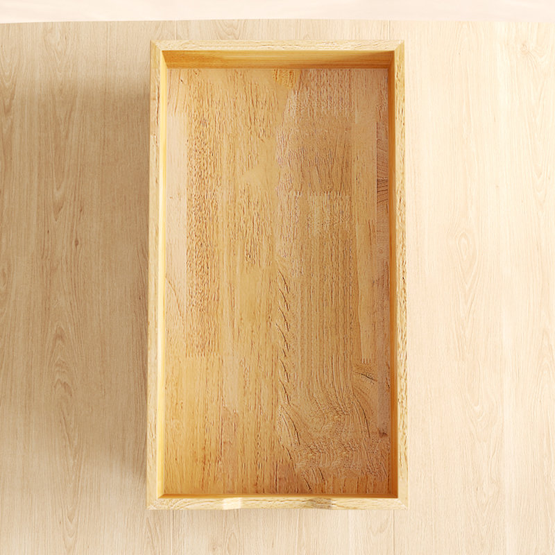Artisan Natural Wood & Steel Pull-Out Organizer, 11.5" W
