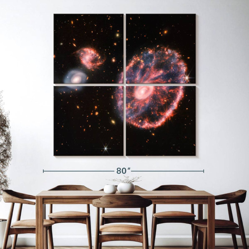 Oberle The Cartwheel Galaxy From Webb, 74" H x 74" W