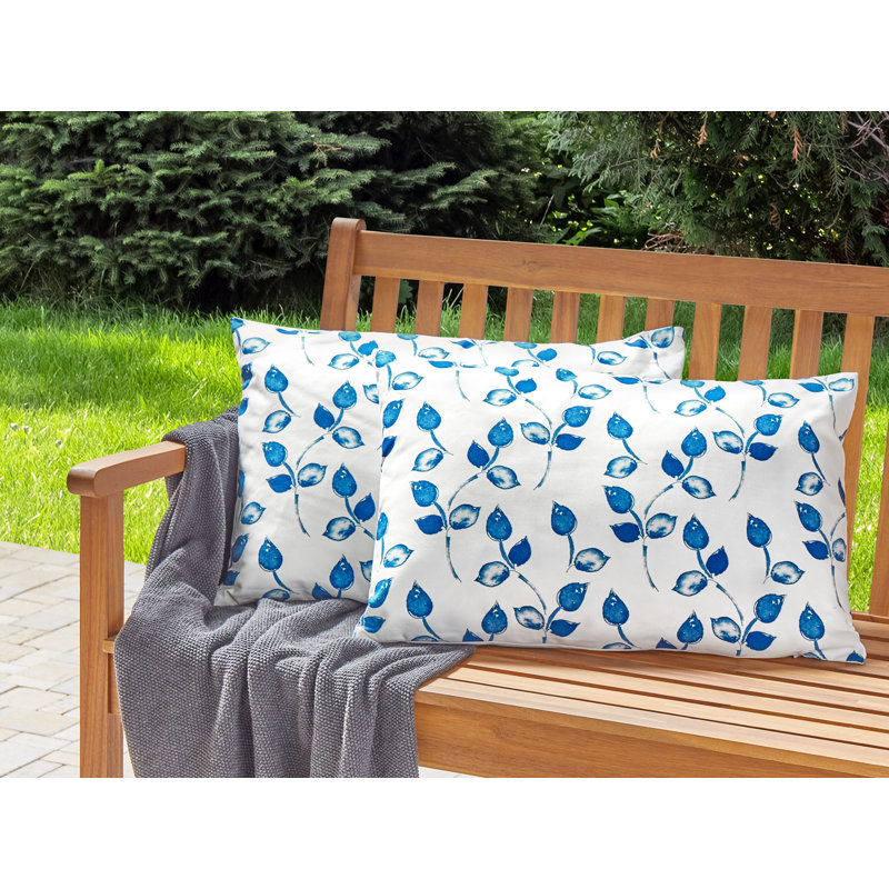 Torbora Indoor / Outdoor Floral Rectangular Lumbar Cushion With Filling