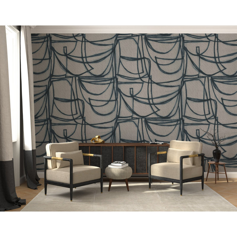 Limitless Large - Wallpaper by Norman Wyatt Home, Indigo, Peel & Stick, Self-Adhesive