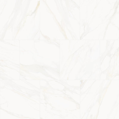Carreau de plancher et de mur en porcelaine matte d'aspect marbre mat 24 po x 24 po Precious Marble (caisse de 19,38 pieds carrés / caisse)