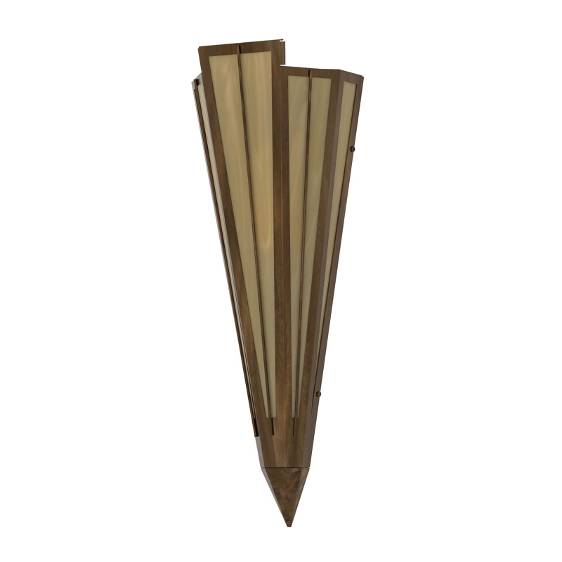 1 - Light Flush Mounted Sconce, Antique Copper, Beige, Idalight