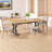 KELVIO 71" Farmhouse Dining Table for 6, Rustic Modern Rectangular Kitchen Table with X-Trestle Metal Base, Large Wood Top Dining Room Table for Family Gatherings & Home Office