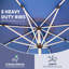 Parasol de jardin 10 pieds imperméable pour terrasse, jardin, piscine, bleu marine