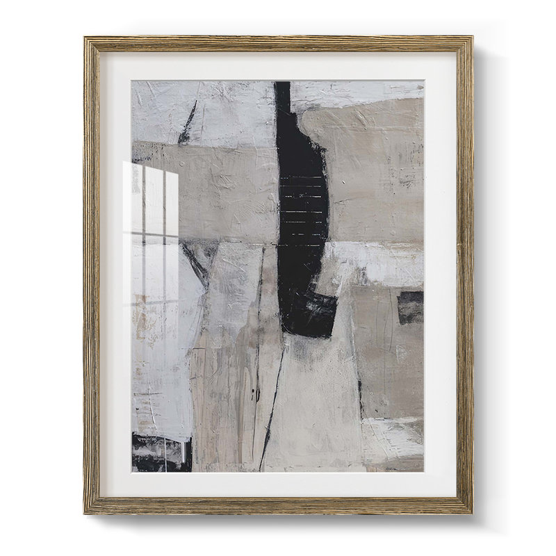 Rose Marble II, reproduction encadrée, Papier avec cadre noyer, Blanc