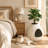 Hidden Cat Litter Box Enclosure with 24 Faux Plants & Pebbles