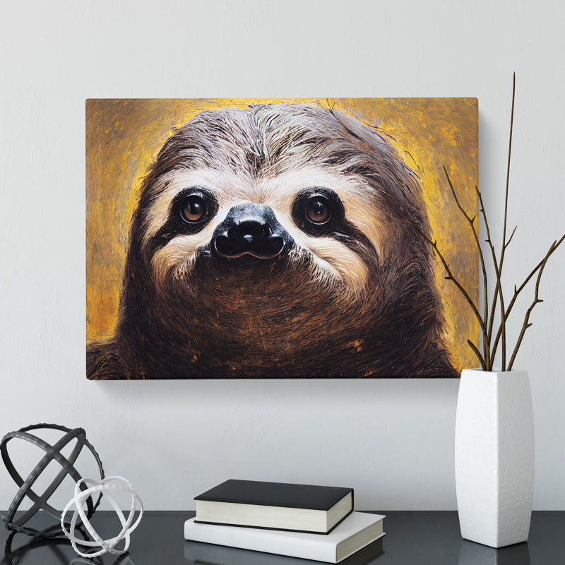 Striking Sloth - Wrapped Canvas, 50cm H x 76cm W x 3cm D