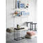 Ensemble de 2 sculptures suspendues bleues et blanches, décoration murale moderne, 12,5 po x 24,5 po