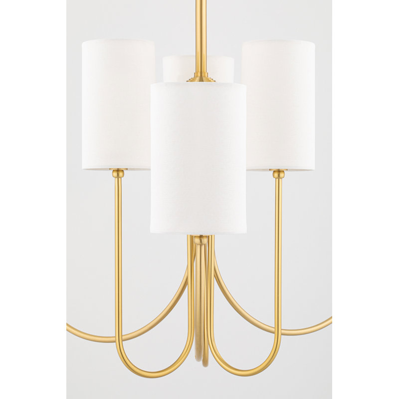 Harlem 6 - Light Chandelier, Aged Brass