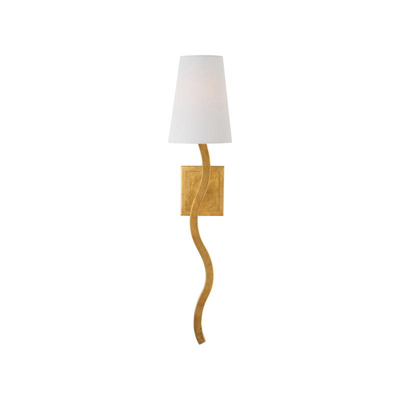 Sway Sconce-Gold Leaf (Left), Off White, Antique Gold