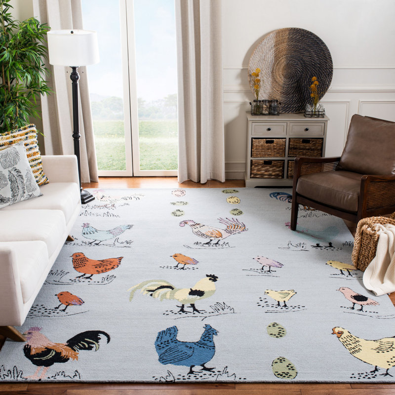Tapis en laine et en coton touffeté à la main Garrey, Rectangle 4 pi x 6 pi