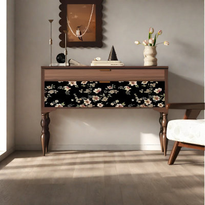 Retro Multifunctional Console Table with Drawers