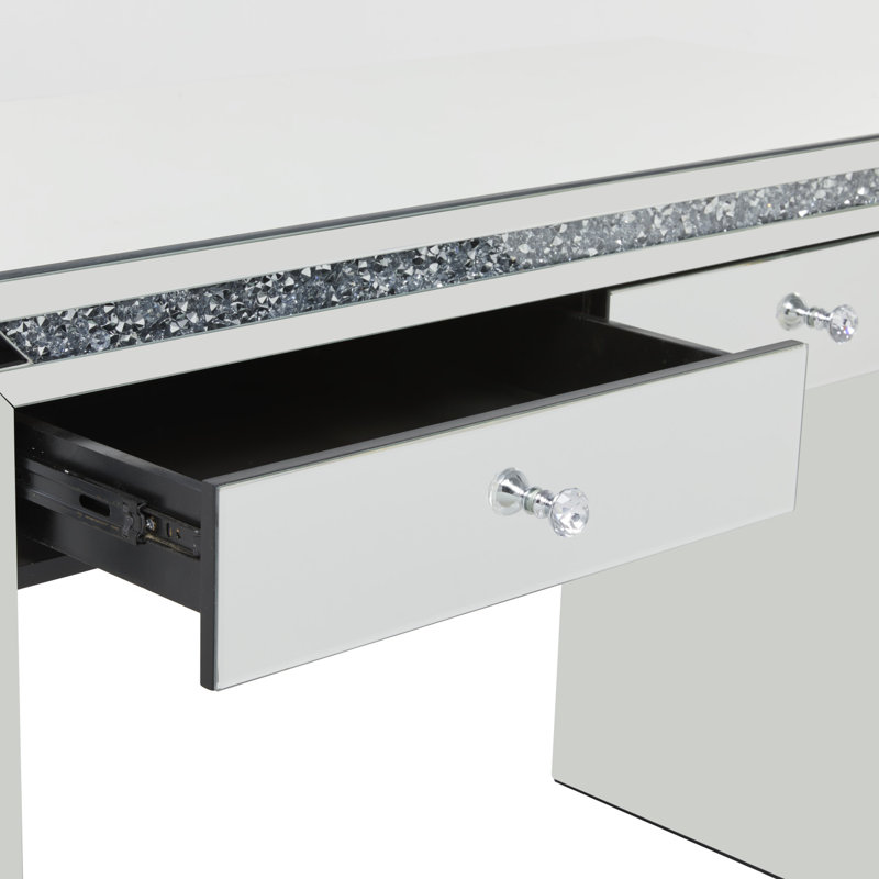 47'' Glass Top Console Table