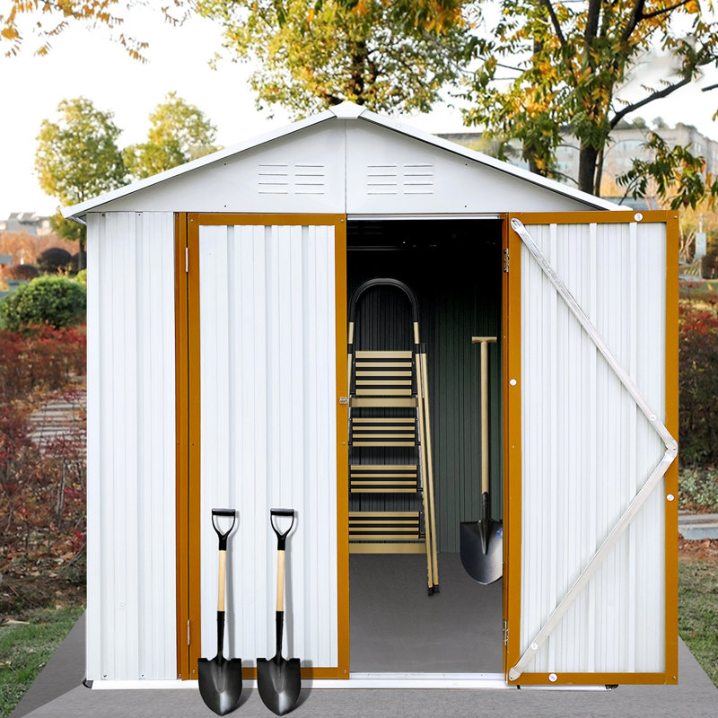 7 ft. 0.5 in. W x 4 ft. 2 in. D Steel Storage Shed